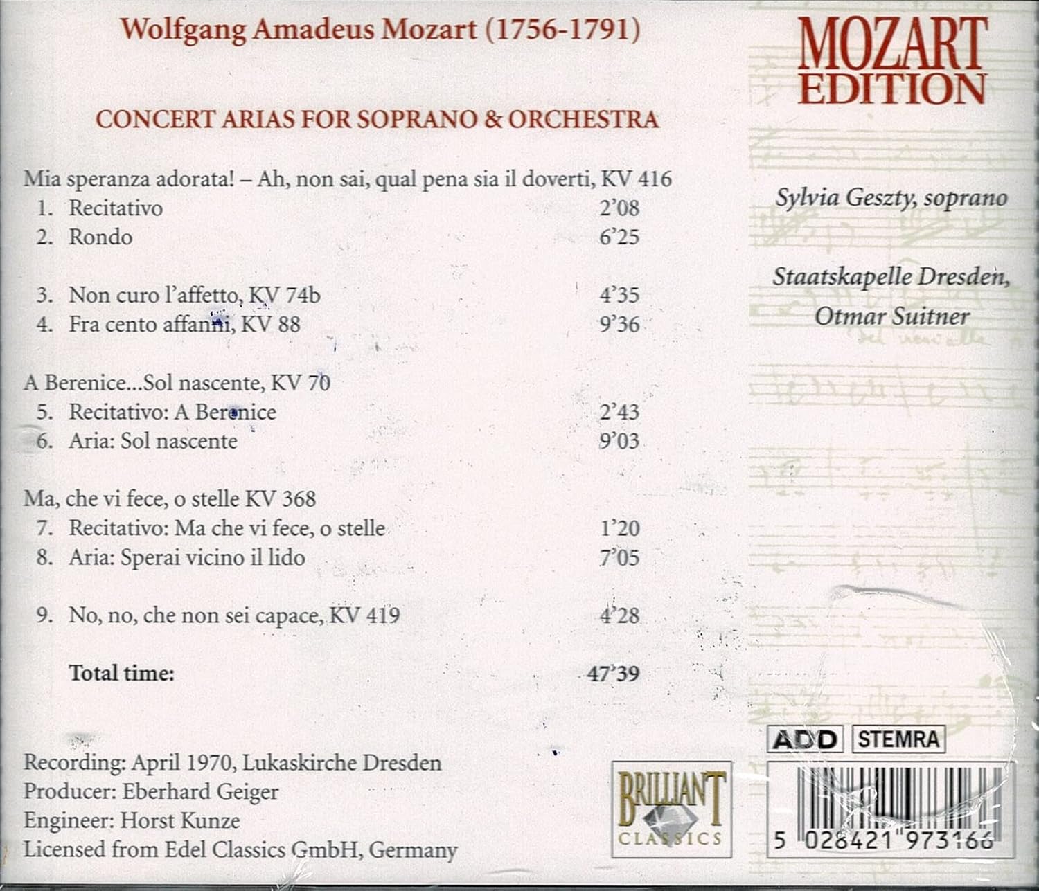 Concert Arias for Soprano & Orchestra