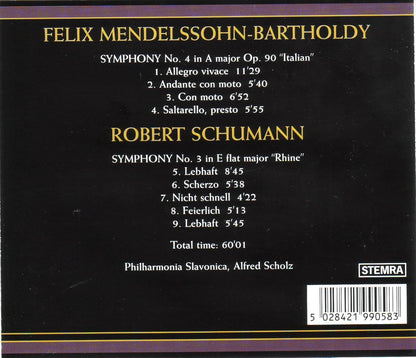 Symphony No. 4 ``Italian`` / Symphony No. 3 ``Rhine``