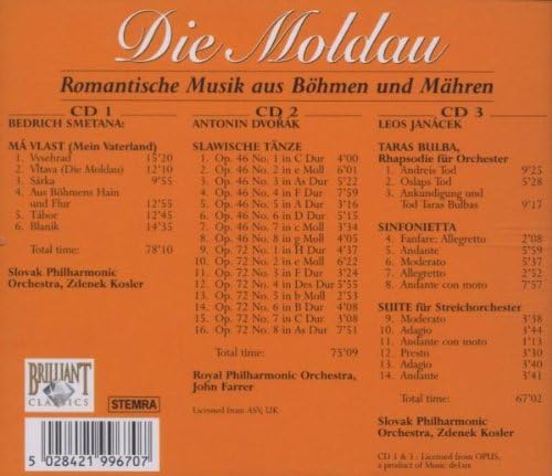 Die Moldau - Mein Vaterland / Slawische Tanze / Taras Bulba: Sinfonietta