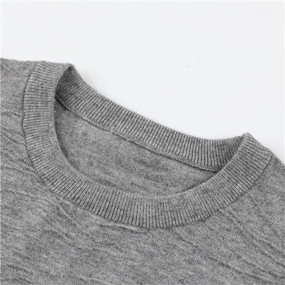 Maglioni girocollo da uomo casual a maniche lunghe in cotone pullover autunno maglione slim top per lavoro