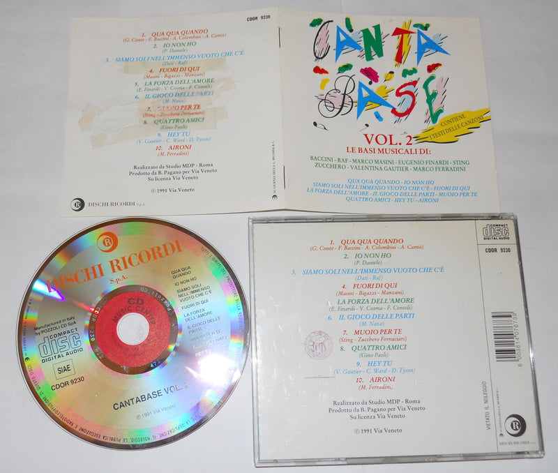 Cantabase Vol. 2 - Le Basi Musicali Di Baccini, Raf , Masini, Finardi, Sting, Z