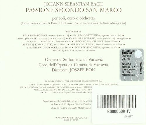 Passione Secondo San Marco