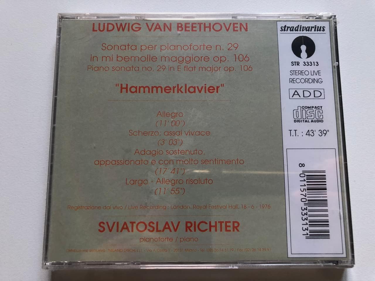 Hammerklavier-Sonate N.29 Op.106