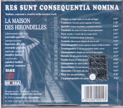 Res Sunt Consequentia Nomina - Una Lettura Delle Rime Di Dante