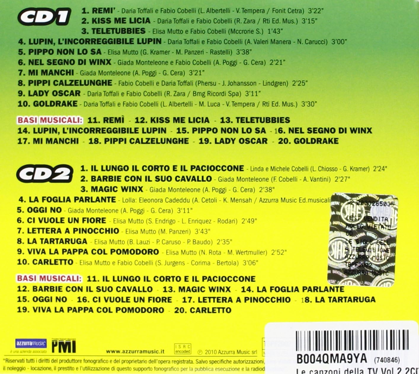 Le Canzoni Della Tv Vol 2
