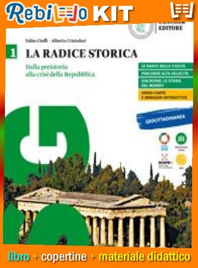 RADICE STORICA V.1 + ATLANTE (9788858335208) + copertine + Il tuo libro scolastico copertinato con articoli di cartoleria per la scuola