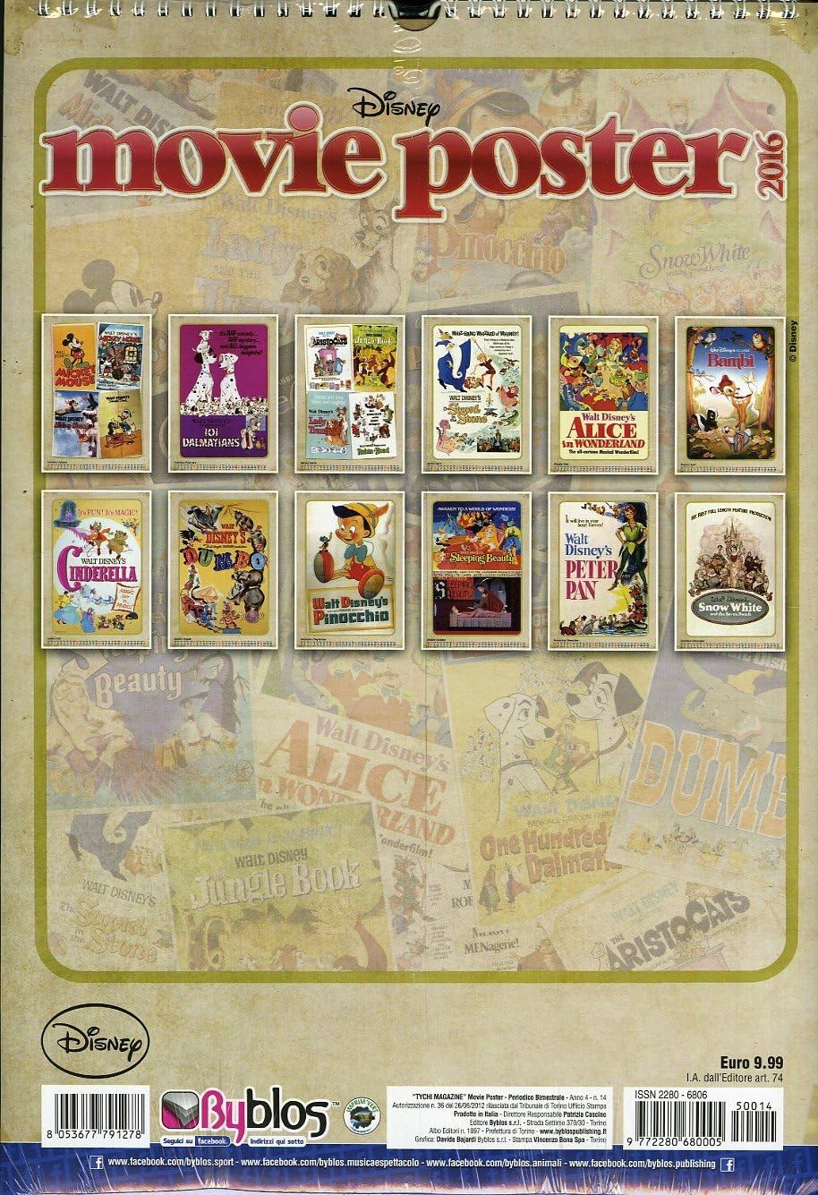 2017 Calendar 29 x 42 cm Disney Princess