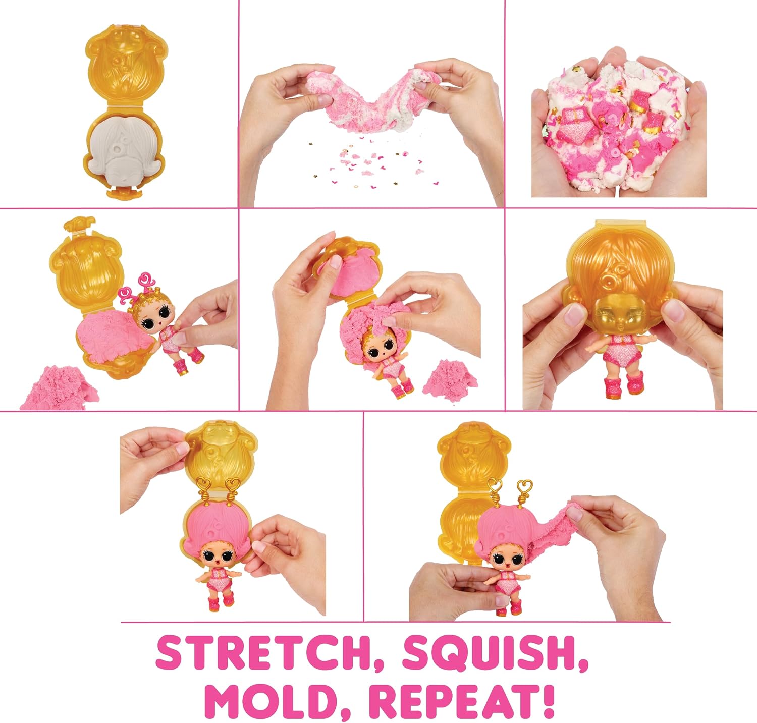 LOL. Surprise Squish Sand Magic Hair Tots - Poupée de Collection avec Squish Sand et des Surprises - Idéal pour Les Filles de Plus de 3 Ans