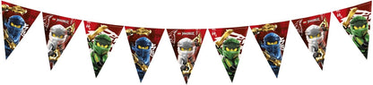 Folat - Bunting Garland Paper Compostable Lego Ninjago - 2.3 m, 92243P