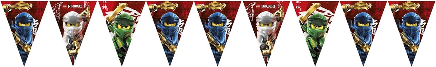 Folat - Bunting Garland Paper Compostable Lego Ninjago - 2.3 m, 92243P