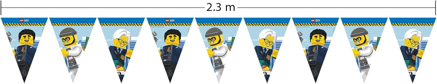 Procos- Police Bandera de Lego City, Color Multi-Colorido (10232198