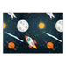 Procos - Plastic Tablecloth Rocket Planets Astronaut Rocket Space Party (180x120cm), Multicolored, 93737