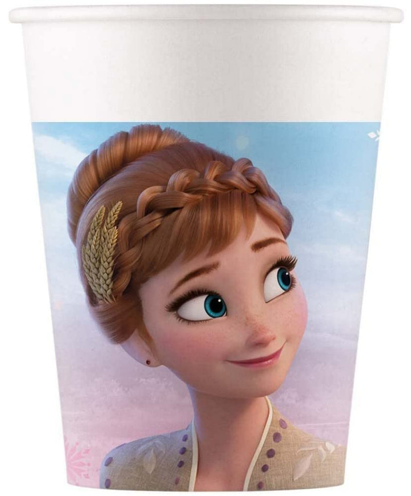 Procos 93839 93839 Frozen 2 Wind Spirit, 200 ml, Pack of 8, FSC Disposable Cups, Paper Cups, Birthday, Theme Party, Multi-Colour