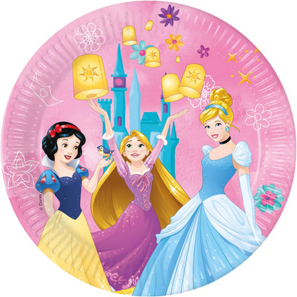 Procos Folat 93847P Disposable Paper Plates FSC Princess 23 cm Pack of 8 Multi-Coloured