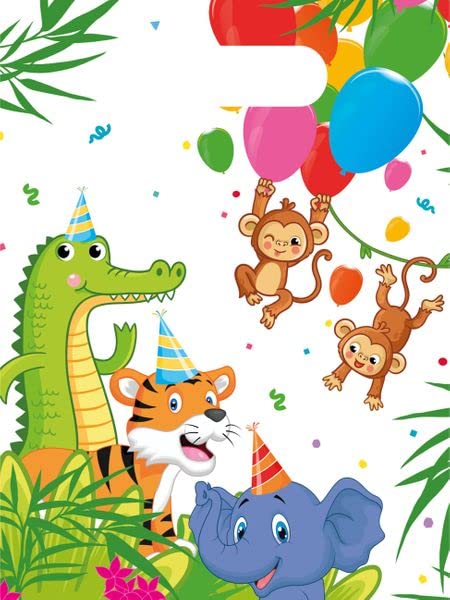Procos - Party Loot Bags Dieren Jungle Ballonen Geschenkzakjes Snoep, 6 stuks, 93888