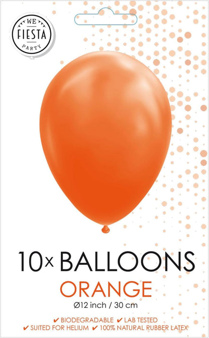 10 Balloons Orange 12"