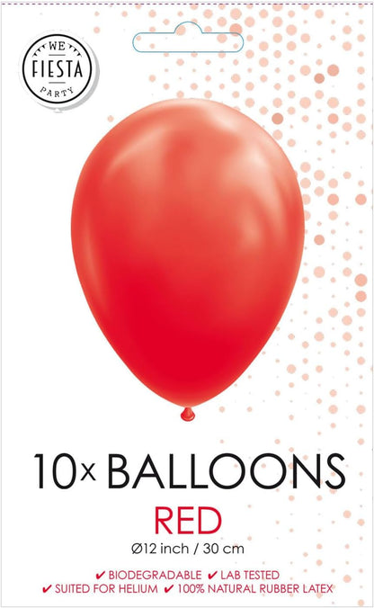 Globos Ballonnen 30 cm latex rood 10 stuks