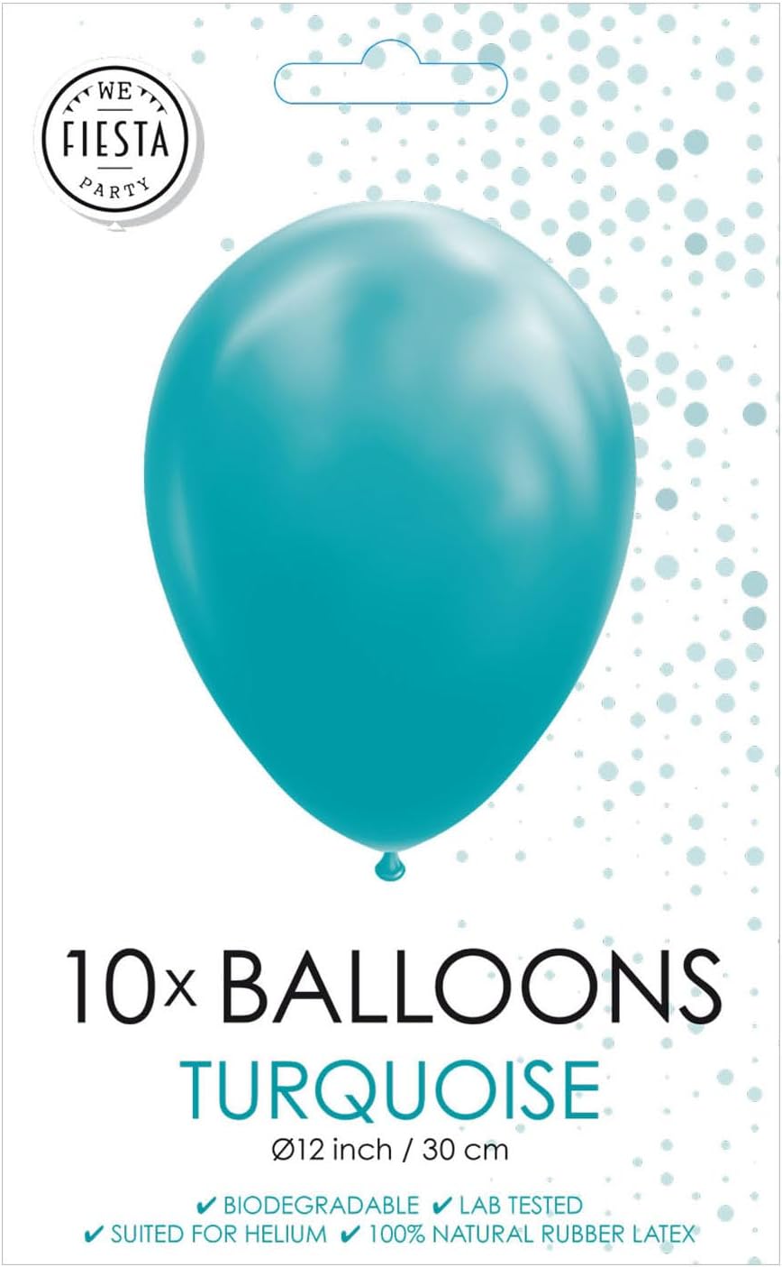 Globos Balloons 30 cm latex turquoise 10 pieces