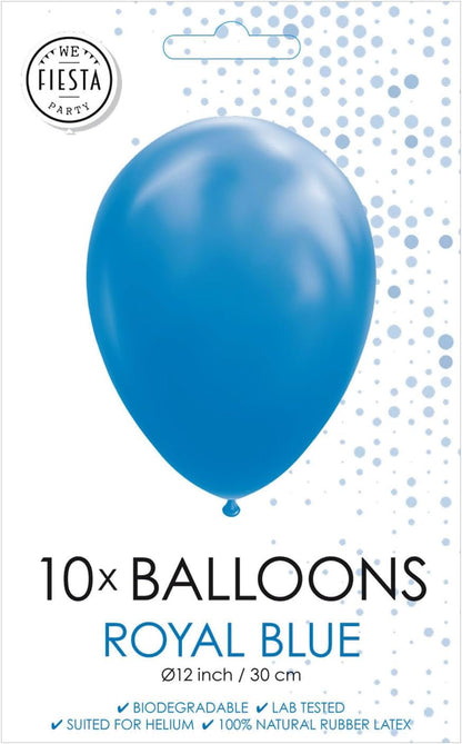 Globos Ballonnen 30 cm latex blauw 10 stuks