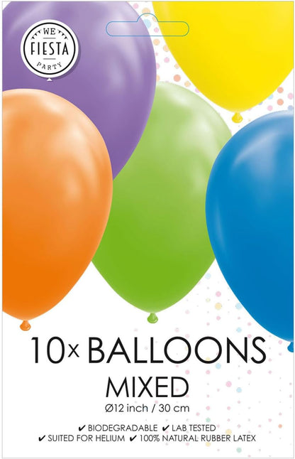 GLOBOS Globos Balloons Mix Kleuren 30 cm, Pack of 10
