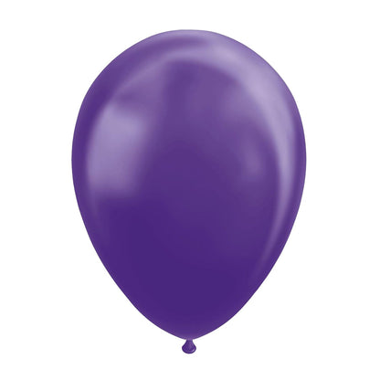 Globos Paarse metallic ballonnen, 10 ballonnen violet feestdecoratie & bruiloftsdecoratie, 30 cm
