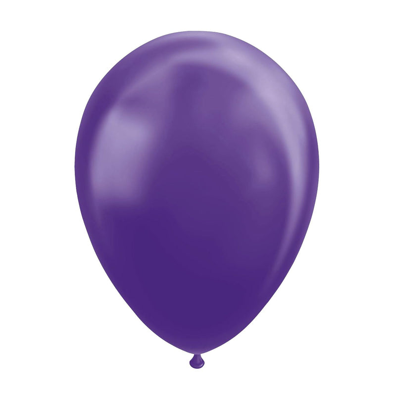 Globos Paarse metallic ballonnen, 10 ballonnen violet feestdecoratie & bruiloftsdecoratie, 30 cm