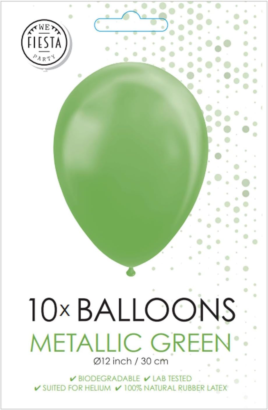 Wefiesta Ballonnen metallic 30 cm latex donkergroen 10 stuks