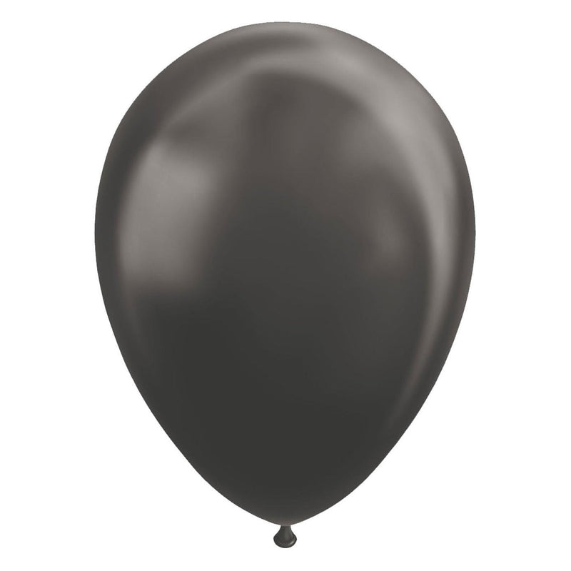Globos - Ballonnen Metallic Zwart 30cm 10st.