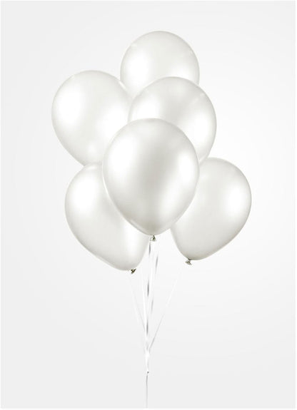 Globos - Ballonnen Pearl Wit 30cm 10st.