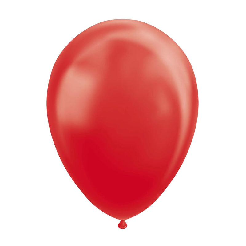Globos Red Metallic Balloons 10 Latex Balloons in Red 30 cm Balloon Decoration