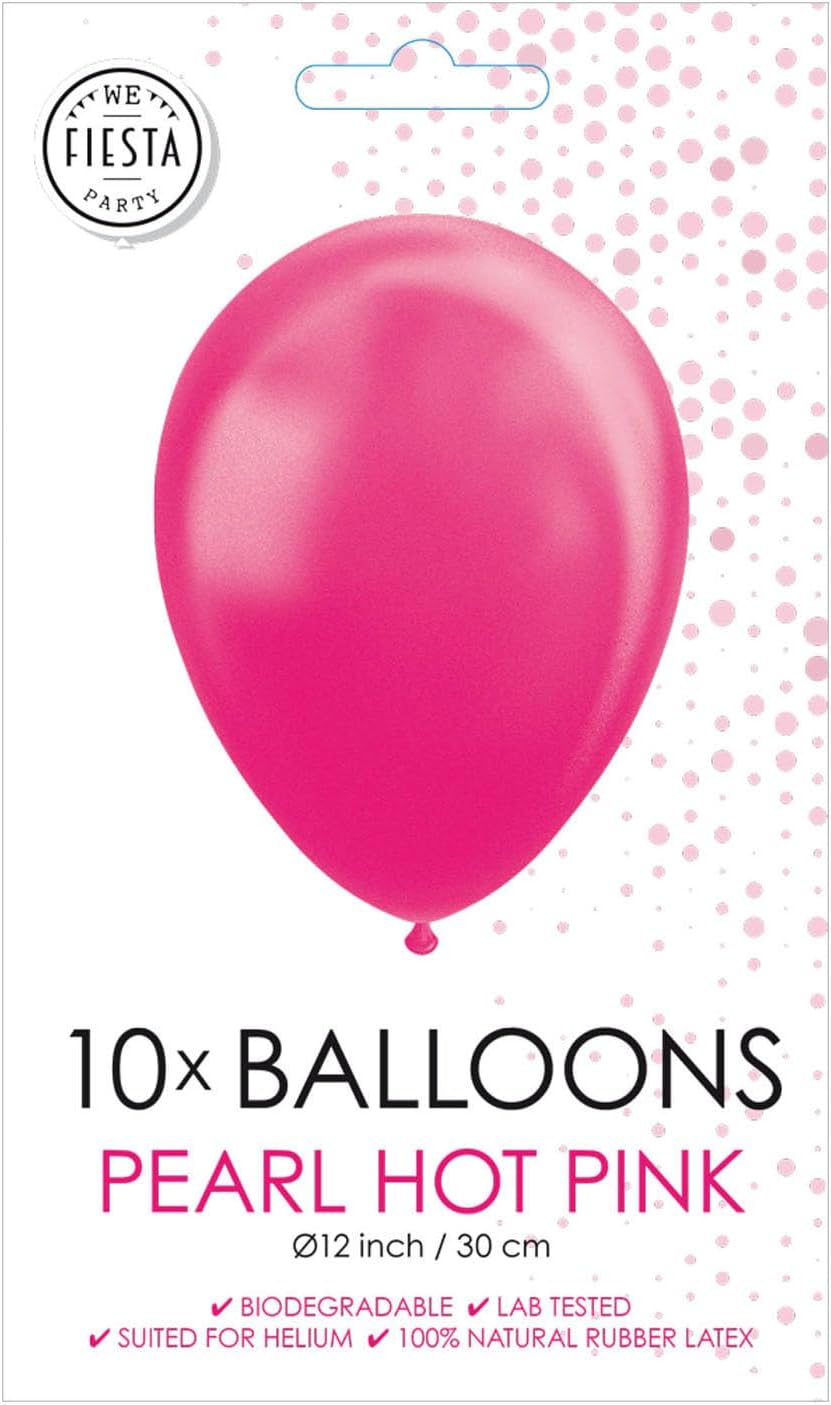 Globos Roze ballonnen in parelglans, 10 roze ballonnen 30 cm ballon decoratie