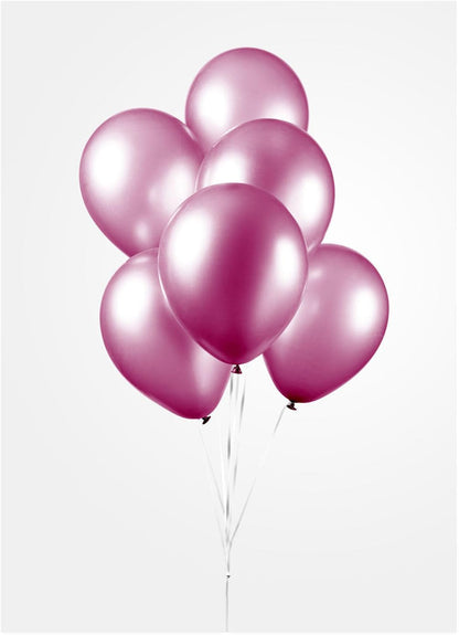 Globos Roze ballonnen in parelglans, 10 roze ballonnen 30 cm ballon decoratie