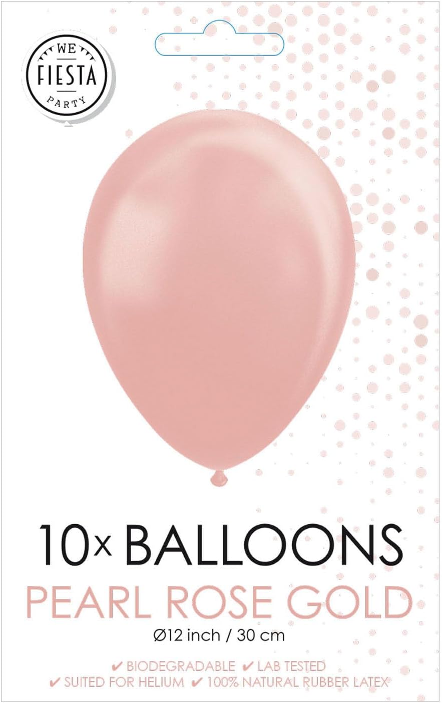 Globos - Ballonnen Pearl Rose Goud 30cm 10st.