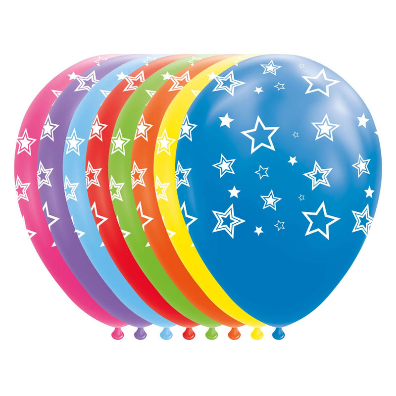 Globos - Ballonnen Sterren Mix Kleuren 30cm 8st.