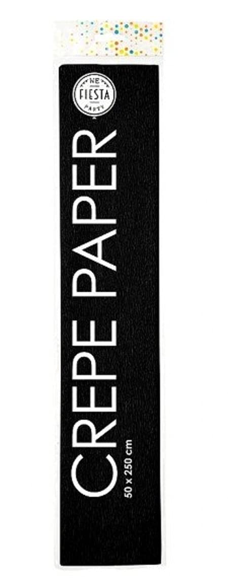 Globos Crepe Paper 250 x 50 cm Black