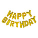 Globos Nordic Foil Balloon Happy Birthday 300 x 300 x 36 cm Gold