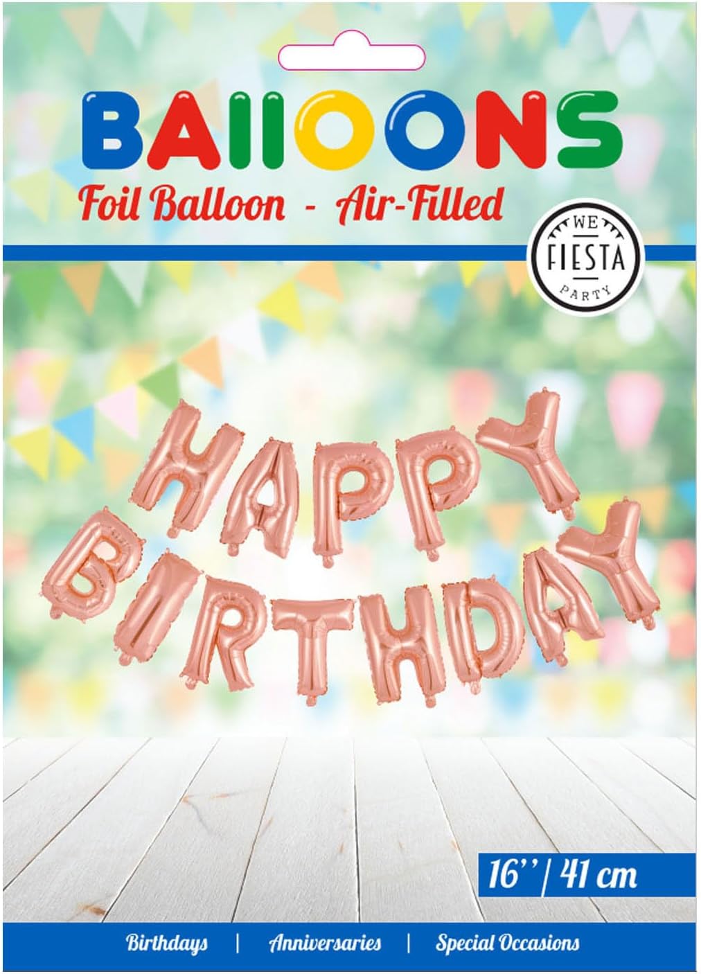 Globos - Folieballon Tekst Happy Birthday Rose Goud