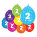 Globos - Ballonnen 2-zijdig Geprint Cijfer 2 8st.