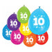 Globos - Ballonnen 2-zijdig Geprint Cijfer 10 8st.