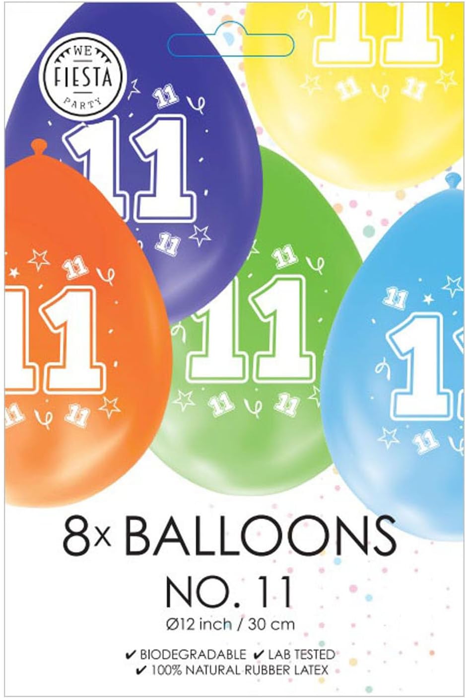 Ballons 2-seitige gedruckte Abbildung 11, 8st.