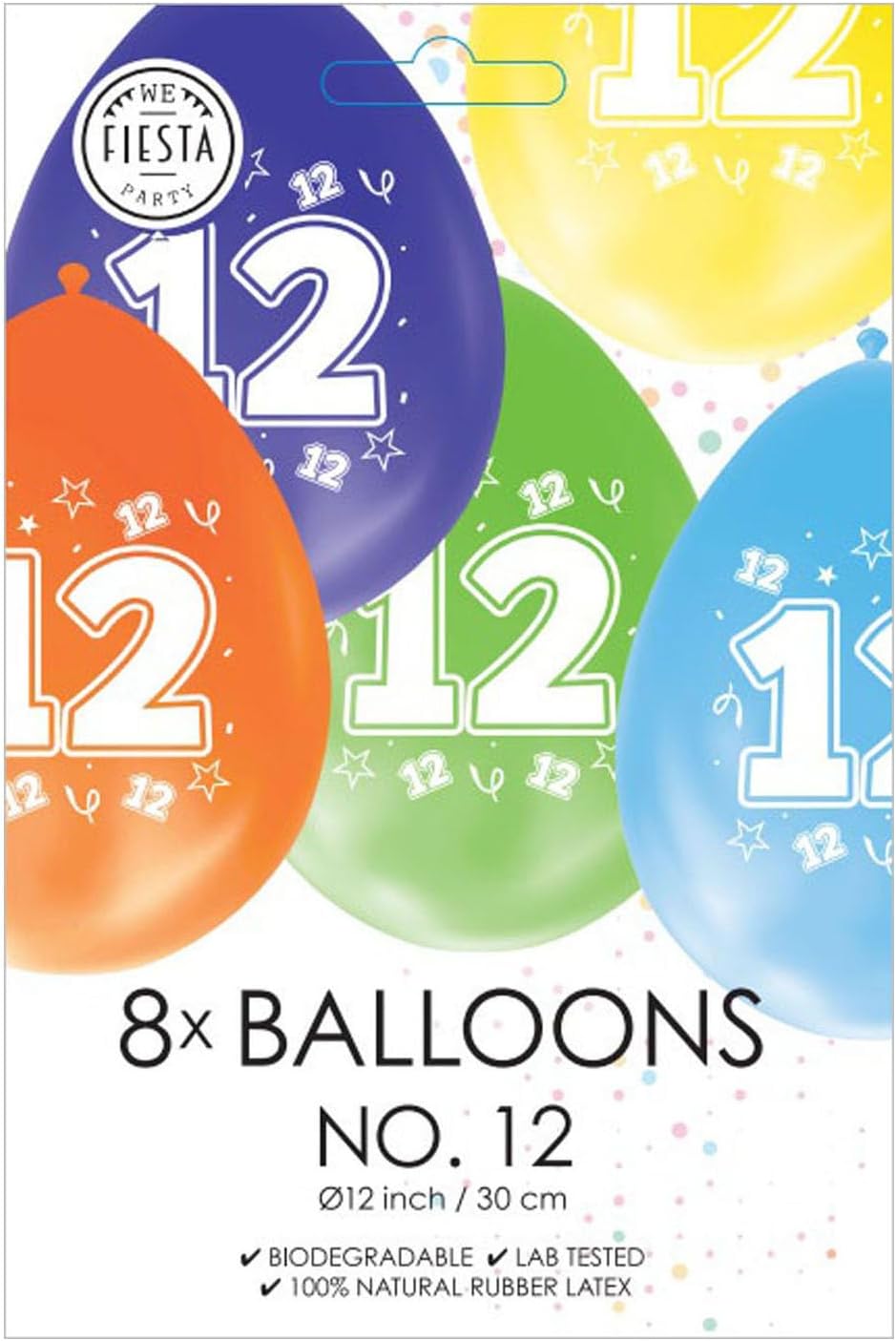Ballons 2-seitige gedruckte Abbildung 12, 8st.