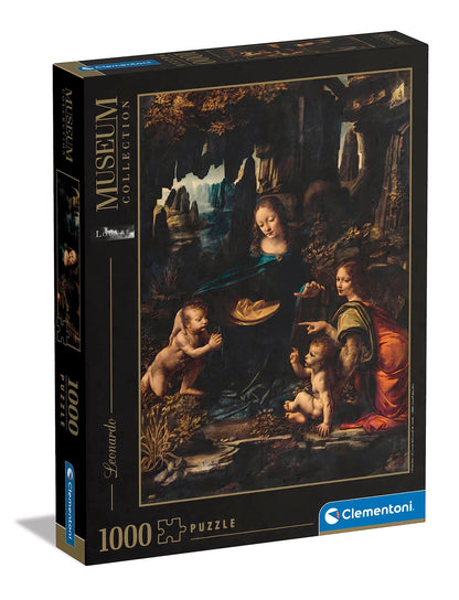 Clementoni 39767 Museum Collection Leonardo, The Virgin of The Rocks 1000 Pieces, Jigsaw Puzzle for Adults-Made in Italy