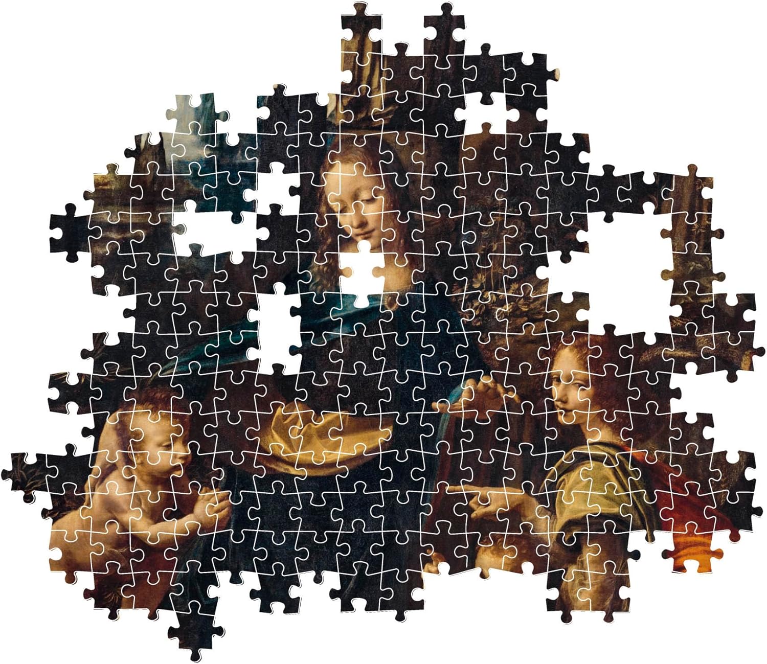 Clementoni 39767 Museum Collection Leonardo, The Virgin of The Rocks 1000 Pieces, Jigsaw Puzzle for Adults-Made in Italy