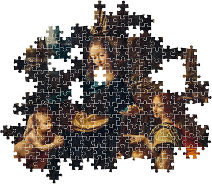 Clementoni 39767 Museum Collection Leonardo, The Virgin of The Rocks 1000 Pieces, Jigsaw Puzzle for Adults-Made in Italy