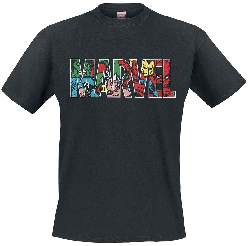 Marvel T-Shirt Logo Character Infill (M