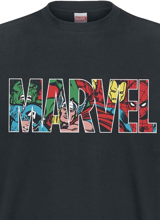Marvel T-Shirt Logo Character Infill (M