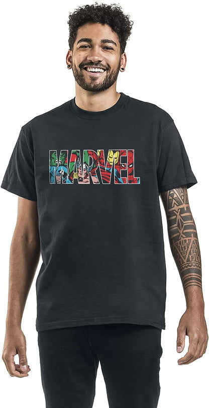 Marvel T-Shirt Logo Character Infill (L)