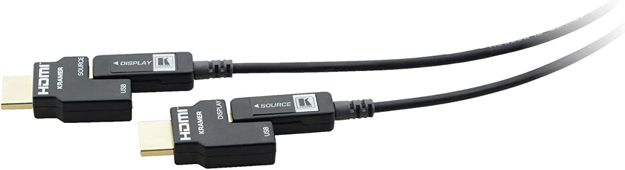 Kramer Electronics CLS-AOCH/60-66 HDMI Cable 20 m HDMI Type D (Micro) Black - HDMI Cables (20 m, HDMI Type D (Micro), HDMI Type D (Micro), 4096 x 2160 Pixels, 3D, Black