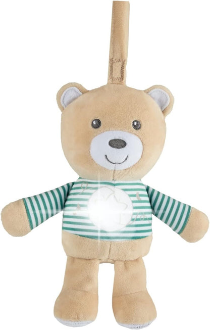 Chicco Lullaby Stardust Bear | Soft Plush Toy for Cots, Cribs, Pushchairs & Strollers, Calming Music for Baby
