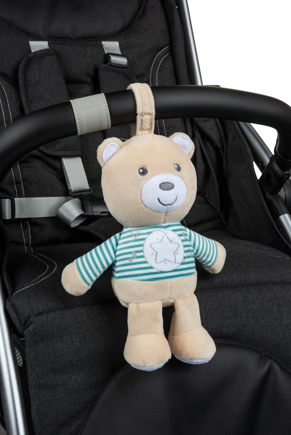 Chicco Lullaby Stardust Bear | Soft Plush Toy for Cots, Cribs, Pushchairs & Strollers, Calming Music for Baby